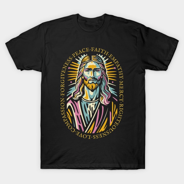 Jesus Christ Love Faith Christian Gift Idea T-Shirt by PugSwagClothing